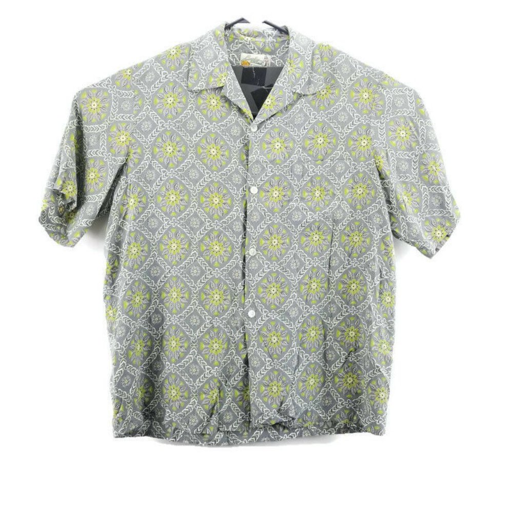 Lucky Beach Hula Wear Hawaiian Rayon Shirt XL